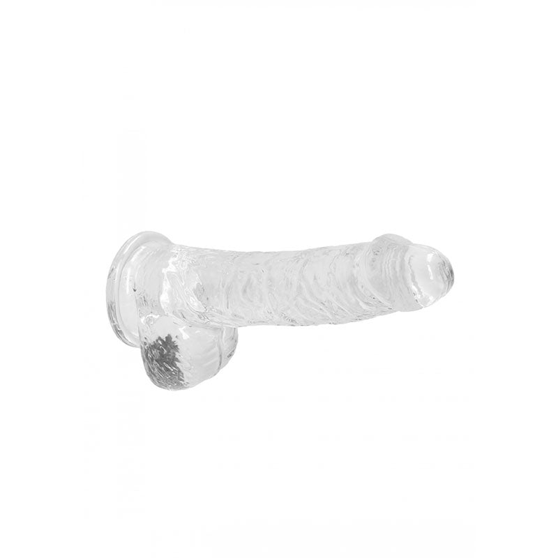 RealRock Realistic Dildo With Balls - 15cm Clear