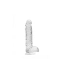 RealRock Realistic Dildo With Balls - 15cm Clear