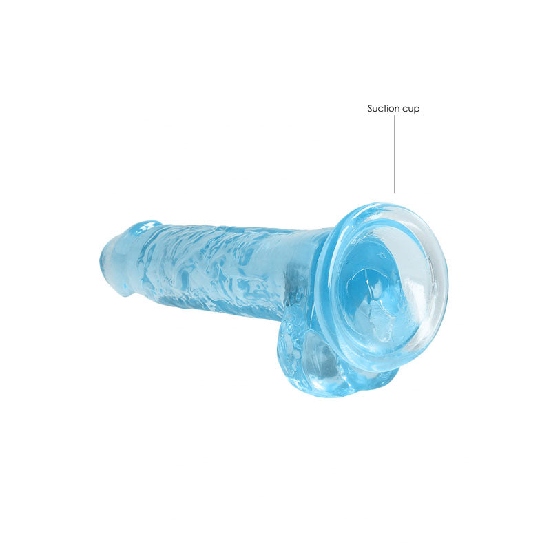 RealRock Realistic Dildo With Balls - 17.5cm Blue