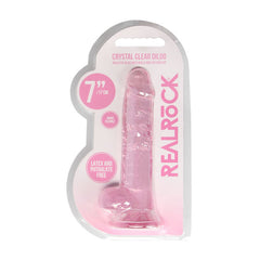 RealRock Realistic Dildo With Balls - 17.5cm Pink