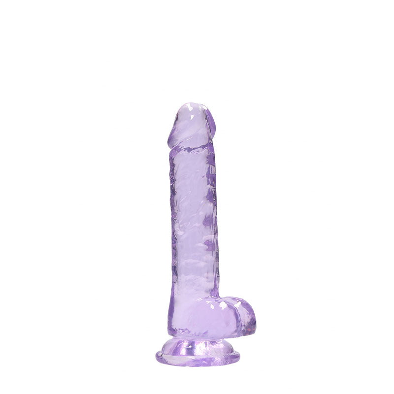 RealRock Realistic Dildo With Balls - 17.5cm Purple