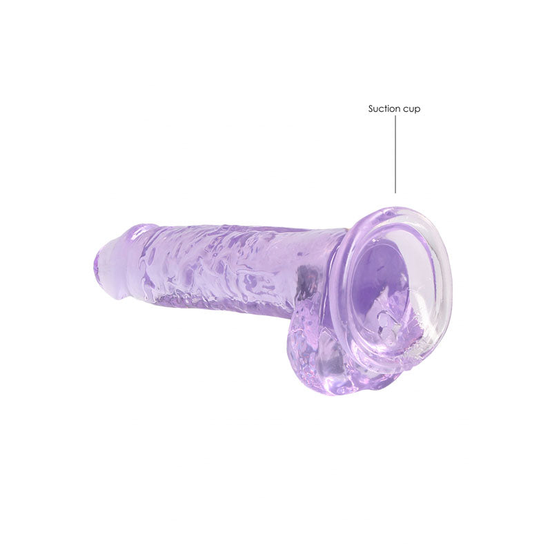RealRock Realistic Dildo With Balls - 17.5cm Purple