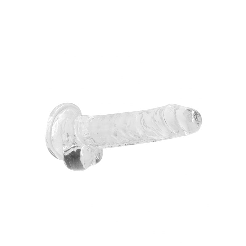 RealRock Realistic Dildo With Balls - 17.5cm Clear