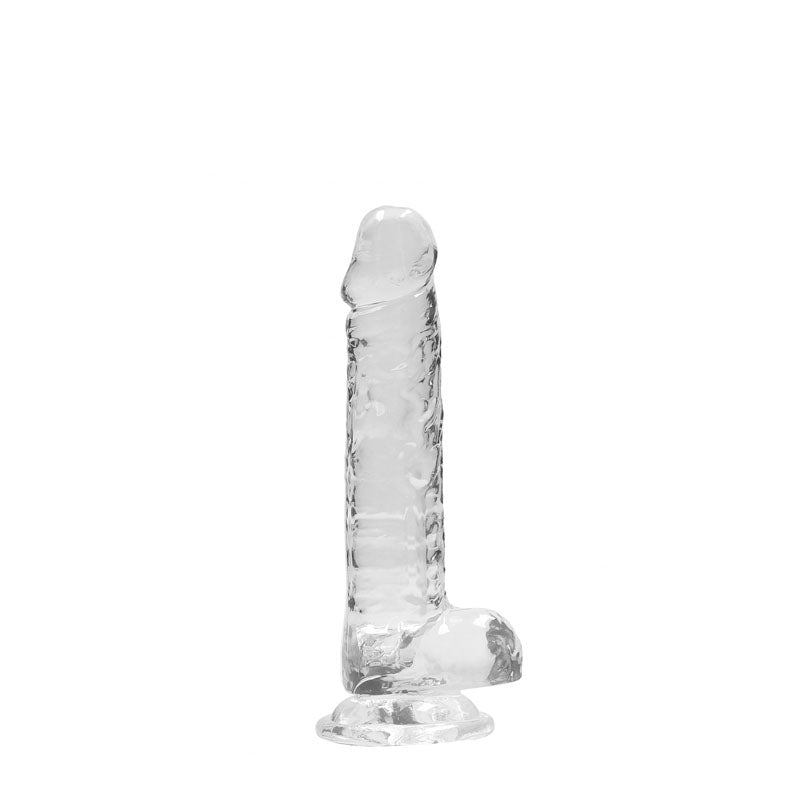 RealRock Realistic Dildo With Balls - 17.5cm Clear