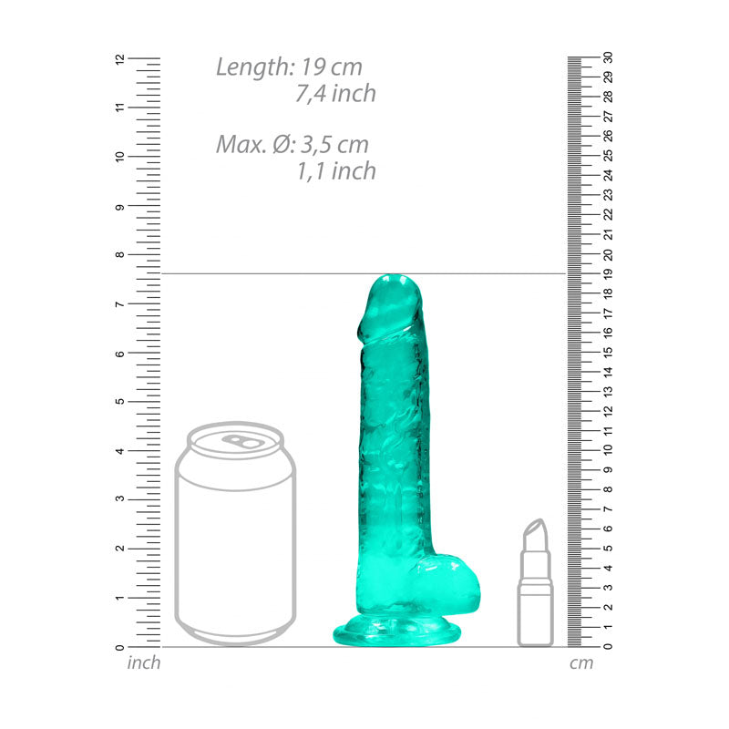 RealRock 7'' Realistic Dildo With Balls - GREEN