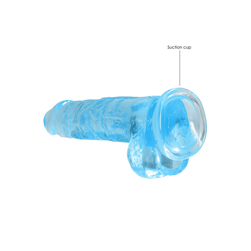 RealRock Realistic Dildo With Balls - 20cm Blue