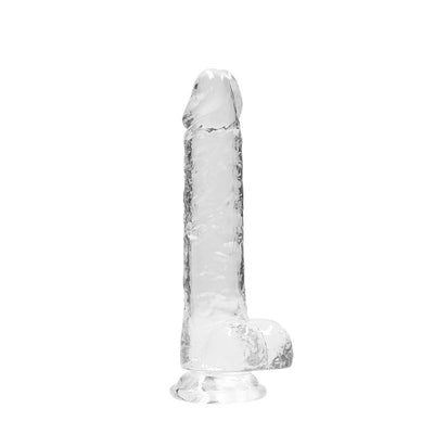 RealRock Realistic Dildo With Balls - 20cm Clear