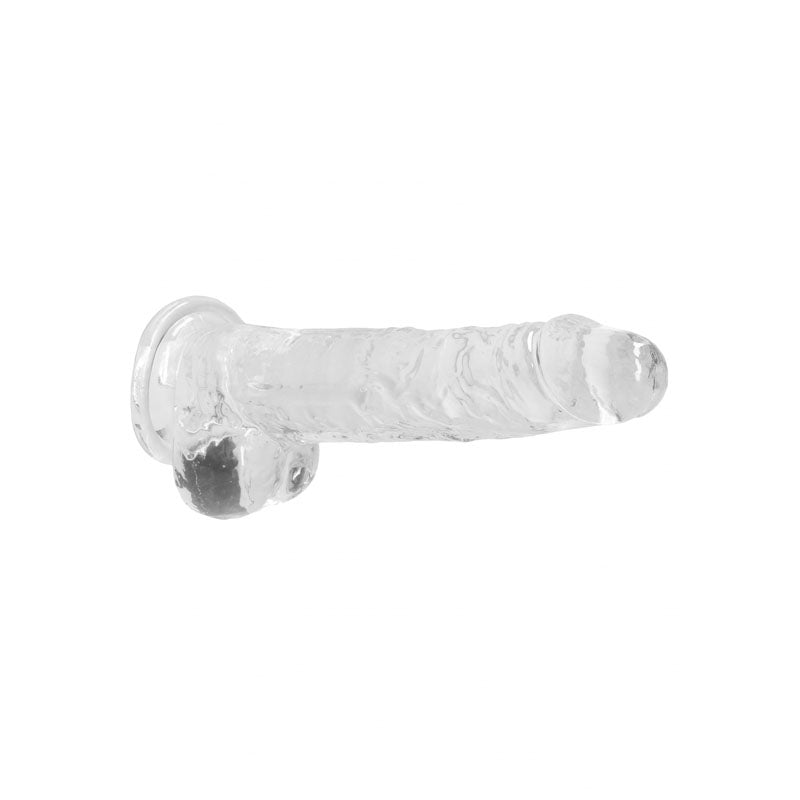RealRock Realistic Dildo With Balls - 20cm Clear