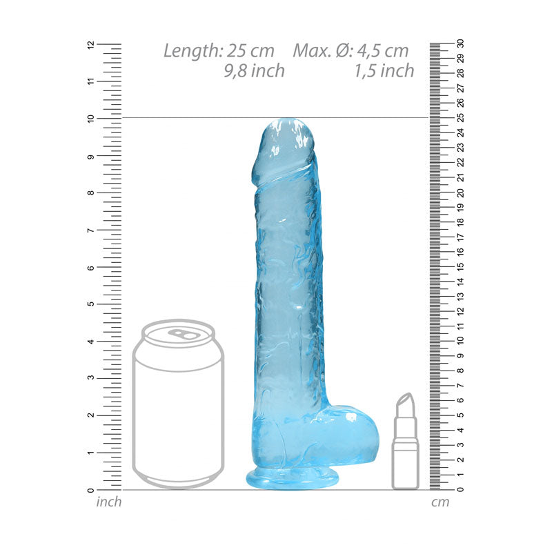 REALROCK Realistic Dildo With Balls 22cm - Blue