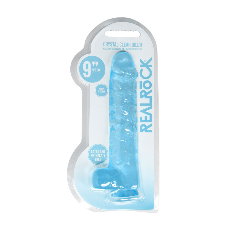REALROCK Realistic Dildo With Balls 22cm - Blue