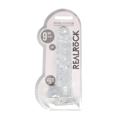RealRock Realistic Dildo With Balls 22cm - Clear