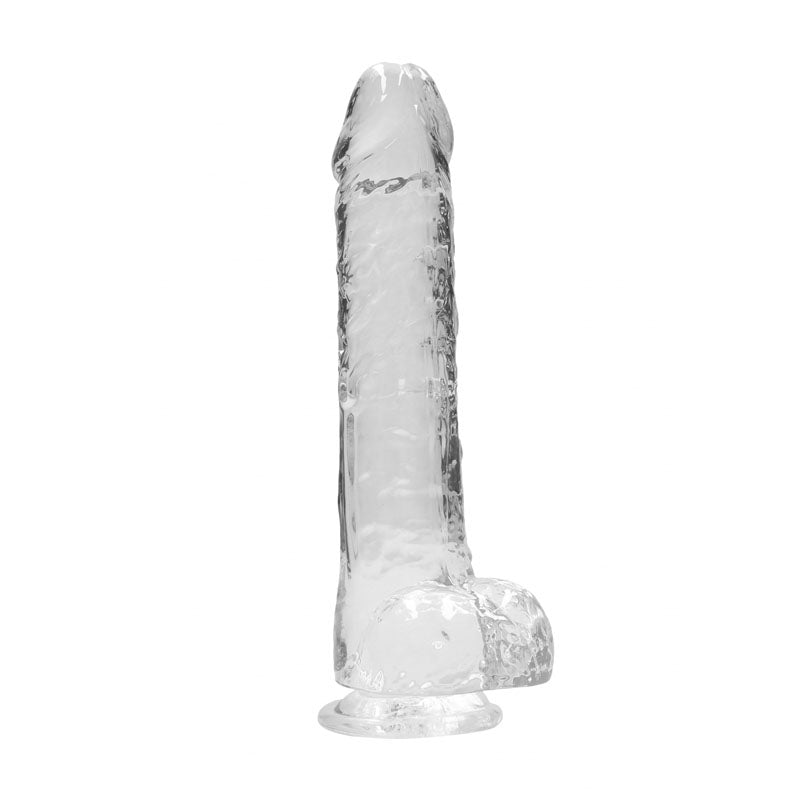 RealRock Realistic Dildo With Balls 22cm - Clear