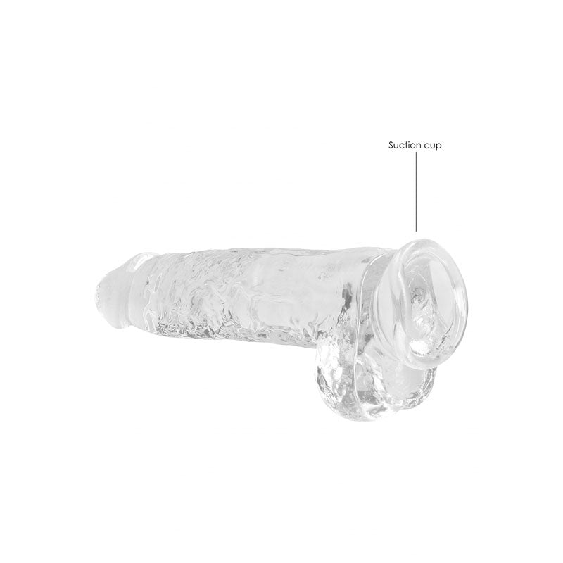 RealRock Realistic Dildo With Balls 22cm - Clear
