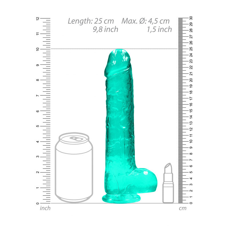 REALROCK Realistic Dildo With Balls 22cm - Green