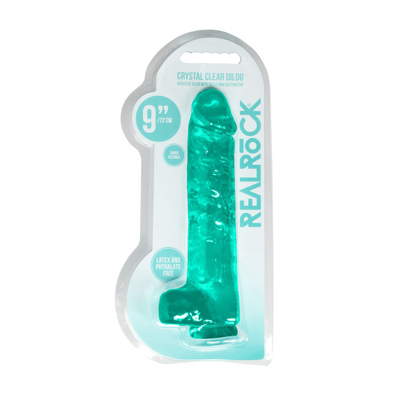 REALROCK Realistic Dildo With Balls 22cm - Green