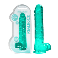 REALROCK Realistic Dildo With Balls 22cm - Green