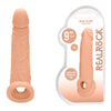 REALROCK 9'' Realistic Penis Extender with Cock Rings - Flesh