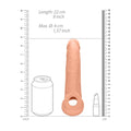 REALROCK 9'' Realistic Penis Extender with Cock Rings - Flesh