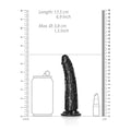 REALROCK Slim Curved Realistic Dildo Dong 15cm - Black