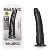 REALROCK Slim Curved Realistic Dildo Dong 18cm - Black