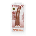 REALROCK Realistic Slim Dildo with Suction Cup - 18cm Tan