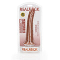 REALROCK Realistic Slim Dildo with Suction Cup - 20.5cm Tan