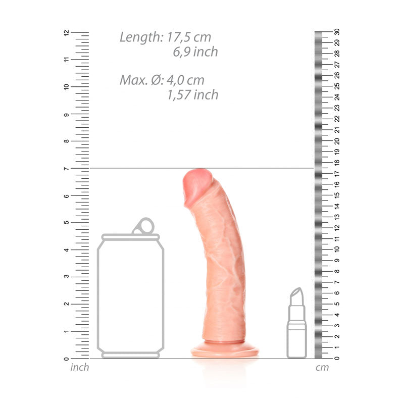 REALROCK Curved Realistic Dildo Dong 15cm - Flesh