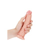 REALROCK Realistic Curved Dildo with Suction Cup - 18 cm Flesh