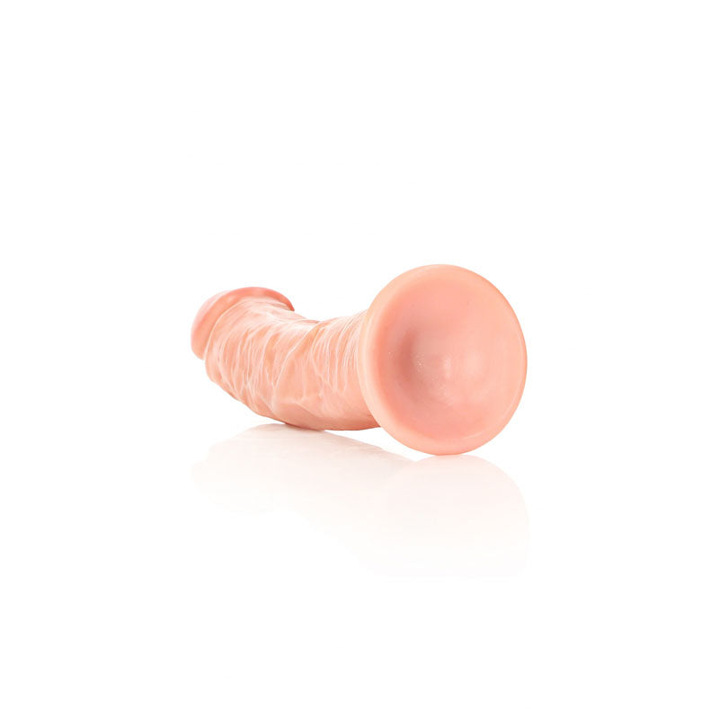 REALROCK Realistic Curved Dildo with Suction Cup - 18 cm Flesh