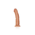 REALROCK Realistic Curved Dildo with Suction Cup - 18 cm Tan