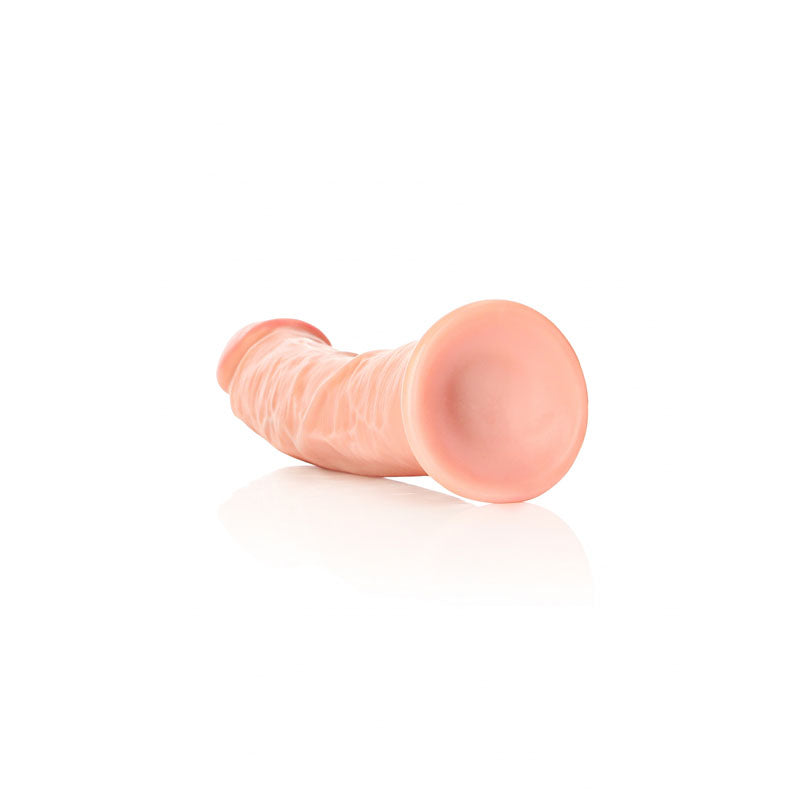 REALROCK Realistic Curved Dildo with Suction Cup - 23 cm Flesh