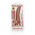 REALROCK Realistic Curved Dong with Balls - 18 cm Tan