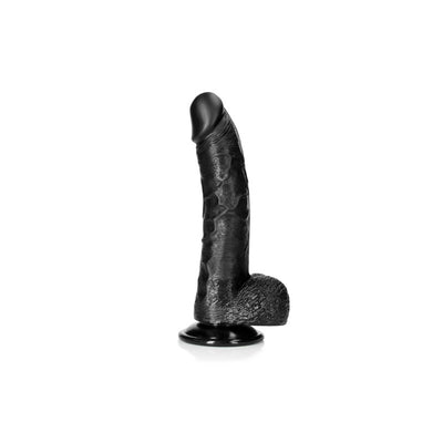 REALROCK Curved Realistic Dildo Dong with Balls 20cm - Black