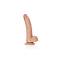 REALROCK Realistic Curved Dong with Balls - 20.5 cm Tan