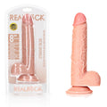 REALROCK Straight Realistic Dildo Dong with Balls 20cm - Flesh