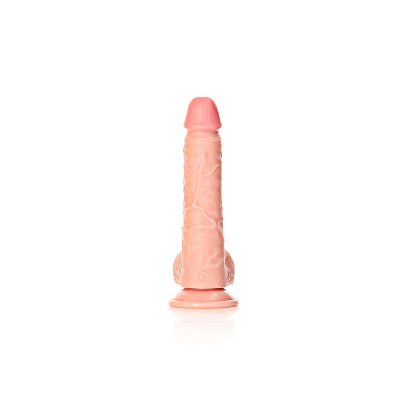 REALROCK Straight Realistic Dildo Dong with Balls 20cm - Flesh