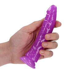 REALROCK 15.5 cm Slim Dong Glow in the Dark - Neon Purple