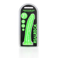 REALROCK 18 cm Slim Glow in the Dark Anal Dildo - Neon Green
