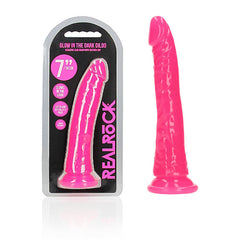REALROCK 18 cm Slim Dong Glow in the Dark - Neon Pink