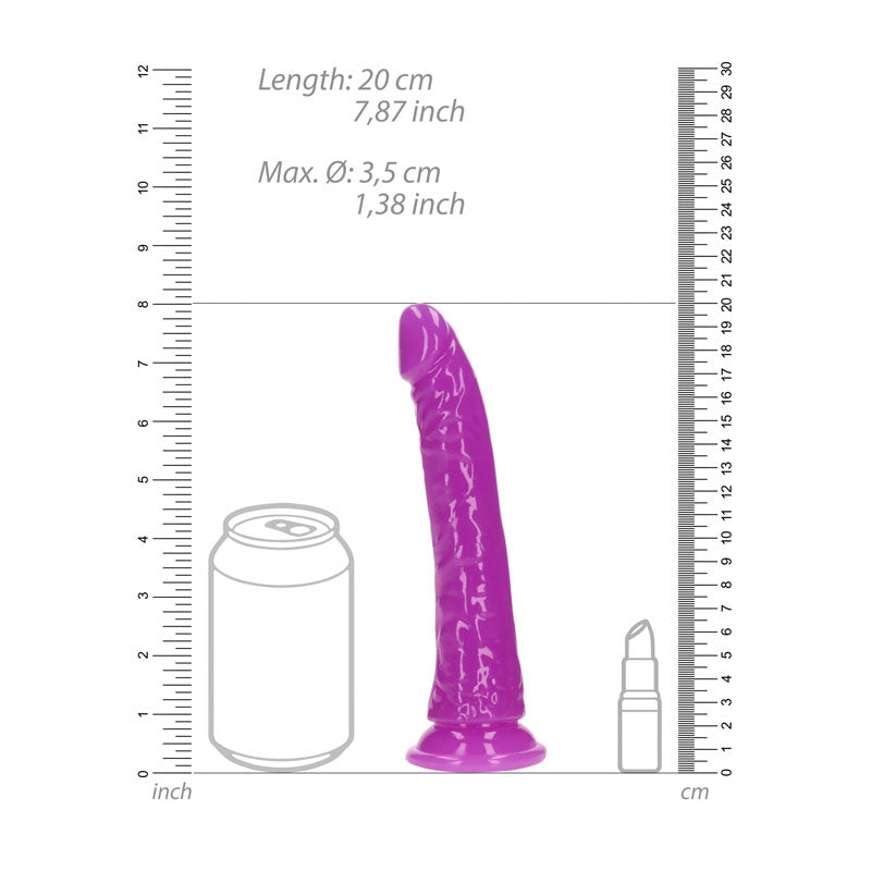 REALROCK 18 cm Slim Dong Glow in the Dark - Neon Purple