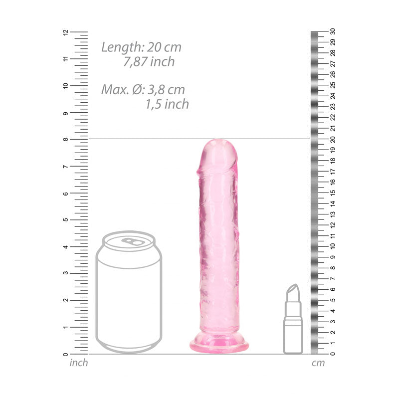 REALROCK 20 cm Straight Dildo - Pink