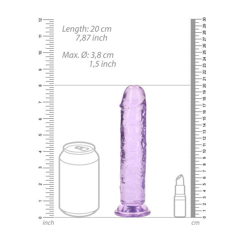 REALROCK 20 cm Straight Dildo - Purple