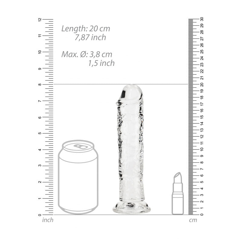 REALROCK 20 cm Straight Dildo - Clear