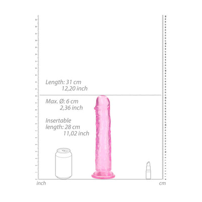 REALROCK 31 cm Straight Dildo - Pink