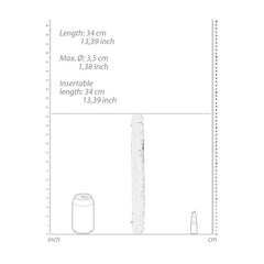 REALROCK 34 cm Double Dong - 34 cm (14'') CLEAR