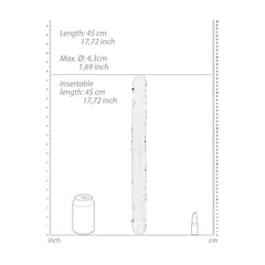 REALROCK 45 cm Double Dong - 45 cm (18'') CLEAR