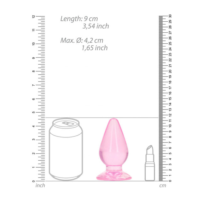 REALROCK 11.5 cm Anal Plug - 11.5 cm (4.5'') Butt Plug PINK