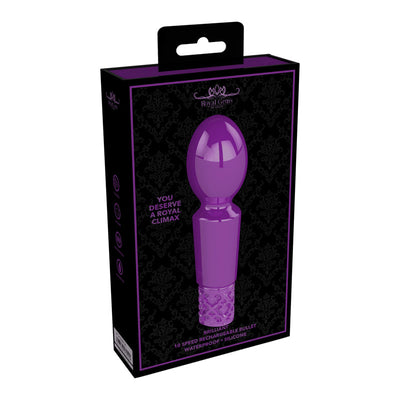 ROYAL GEMS Brilliant - Silicone Rechargeable Bullet -  12 cm USB Rechargeable Mini Massager Wand