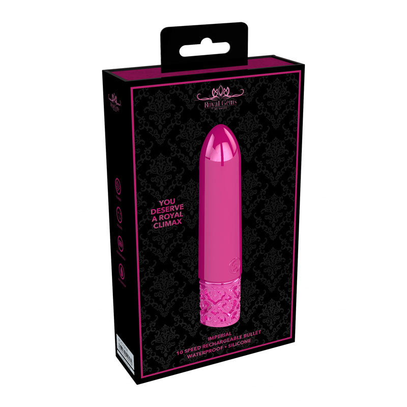 ROYAL GEMS Imperial Silicone Rechargeable Bullet - Pink