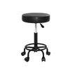 Artiss round salon style swivel chair on castors with hydraulic lift